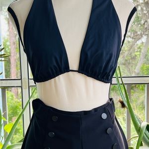 Triangle bikini top black